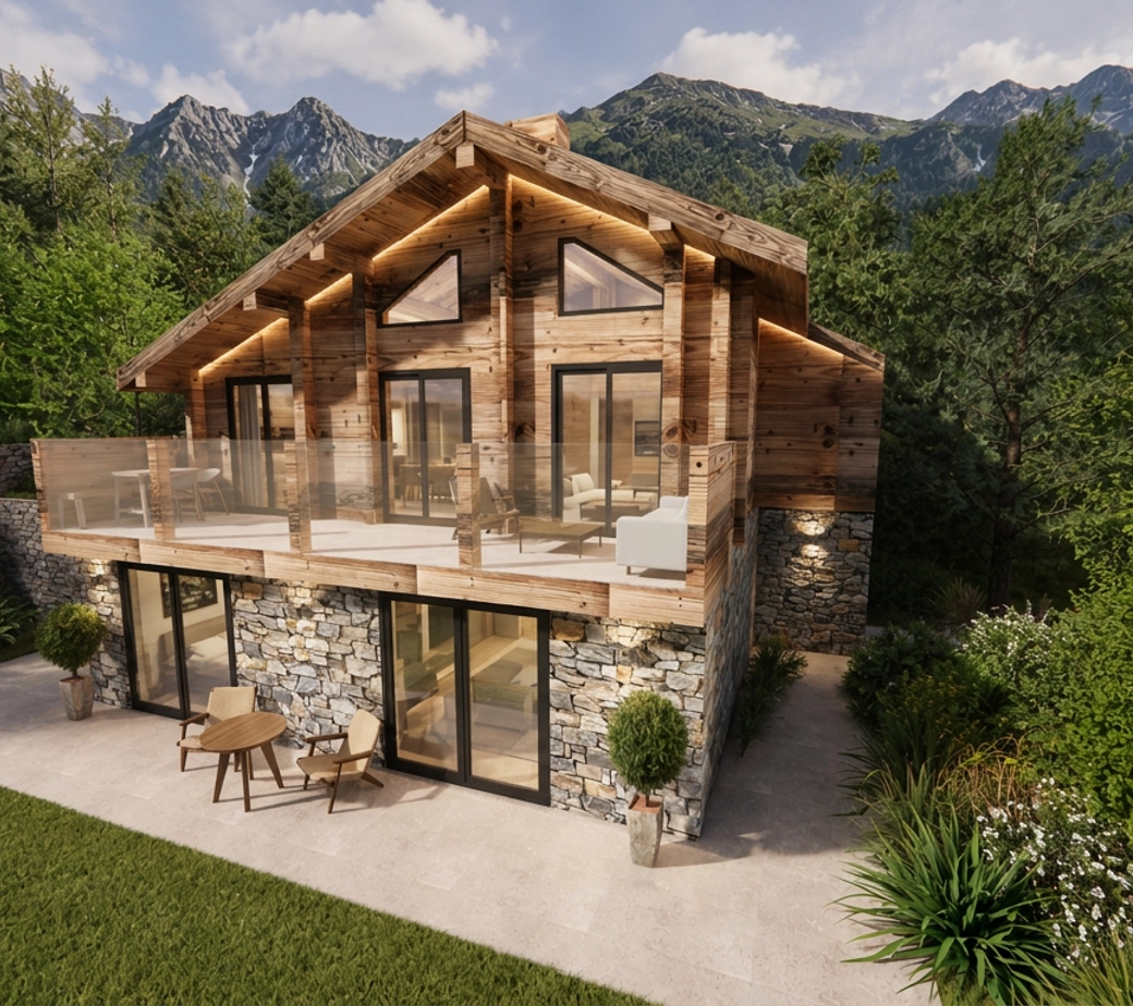 Projet de rénovation d'exception : Chalet indépendant proche du centre de Crans avec un fort potentiel