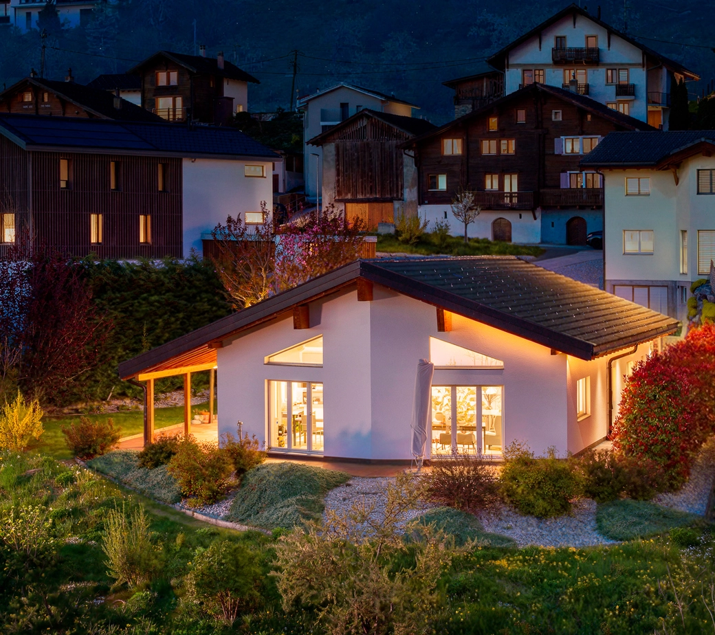 Villa de plain-pied rénovée avec vue panoramique sur les Alpes