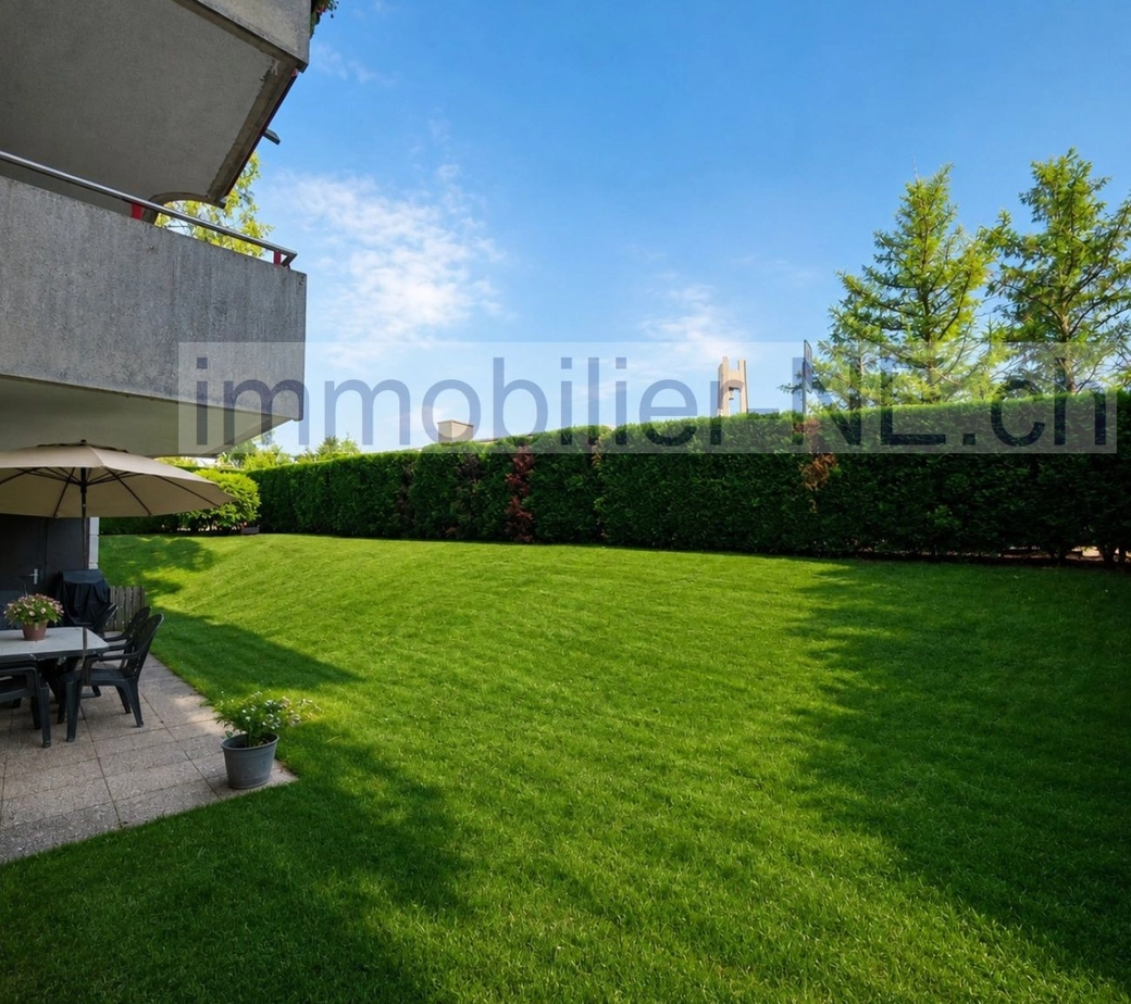Appartement 4,5 pièces avec jardin plein sud et garage aux Foulets