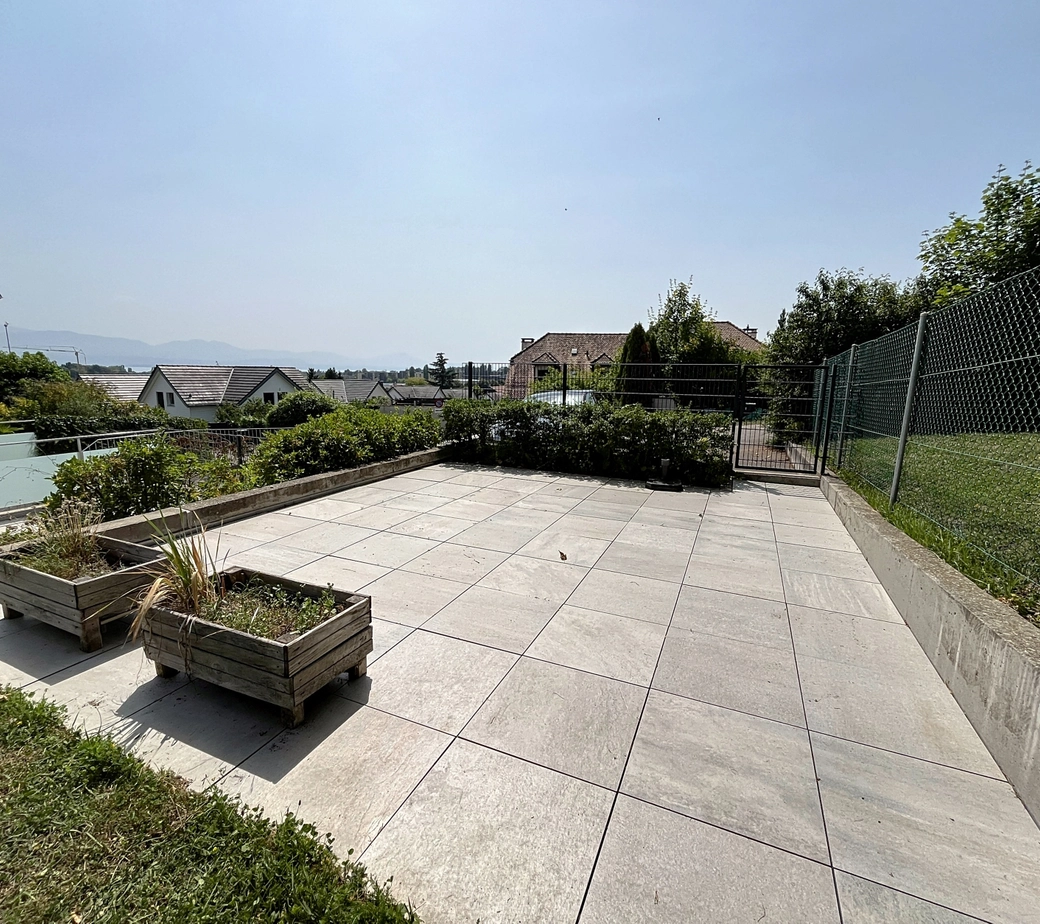 Attique de 4,5 pces + Bureau, jardin, terrasses