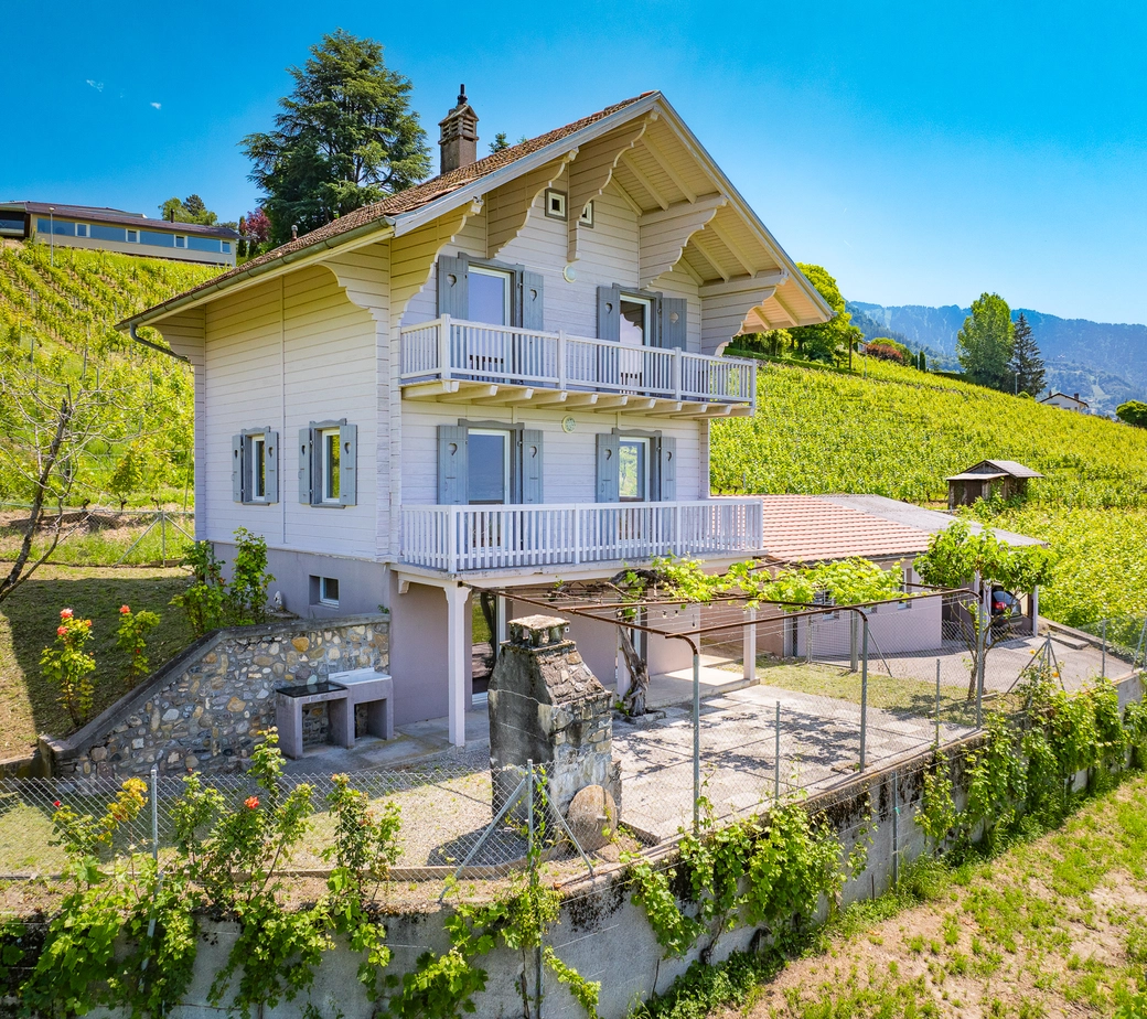 VENDU Charmante maison au coeur des vignes avec vue sur le Lac et les Alpes