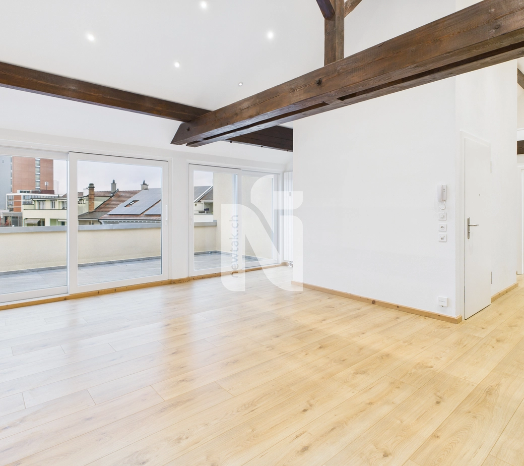 Charmante 4.5-Zimmer-Attikawohnung mit grossem Balkon und direktem Liftzugang – über den Dächern von Basel