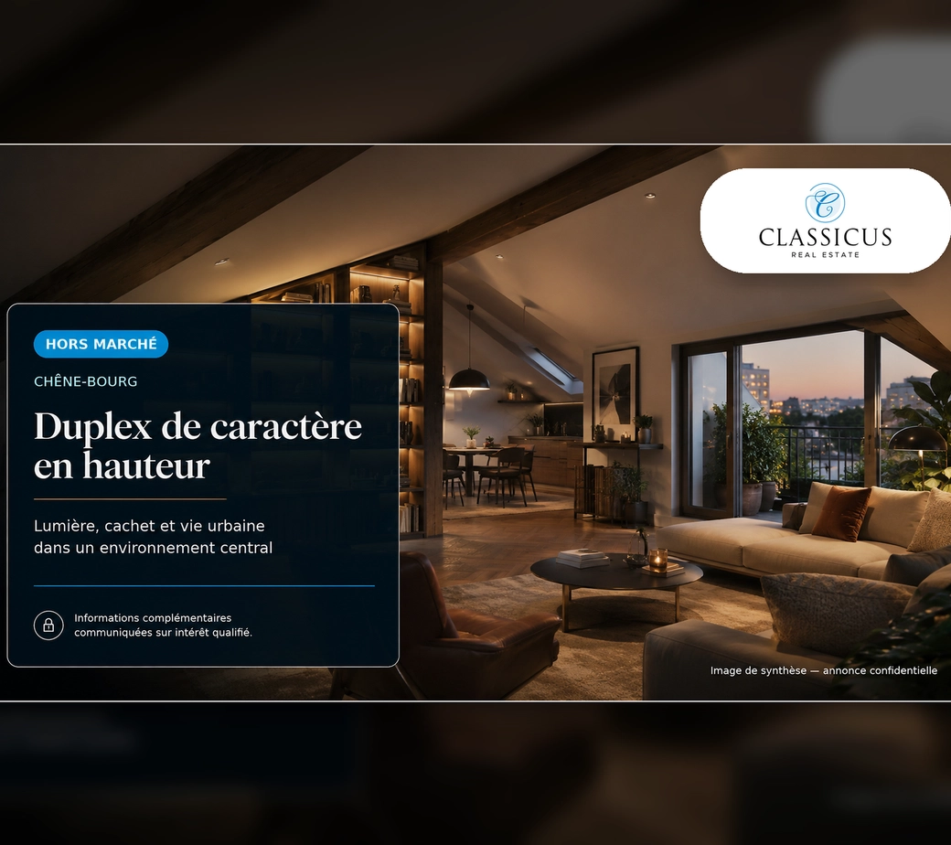 Duplex de caractère avec balcon, volumes mansardés et charme rare