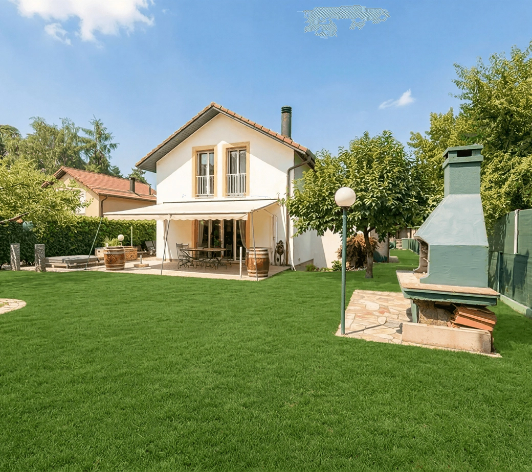 Villa familiale avec jardin arboré dans un quartier résidentiel de Vernier