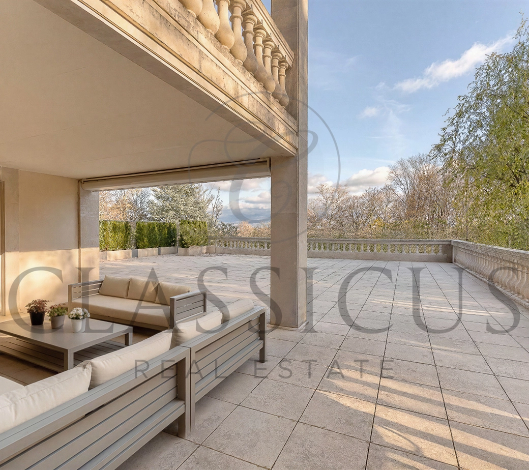 Vandœuvres – Appartement d’exception avec 250 m² de terrasses, jardin privatif et piscine intérieure