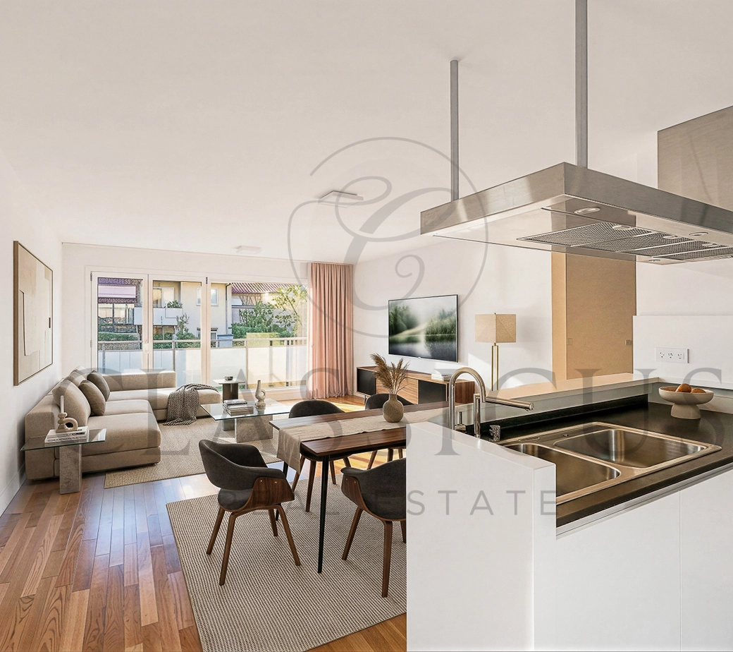 La Plaine – Appartement 4 pièces contemporain avec balcon, parking intérieur et accès immédiat à la gare