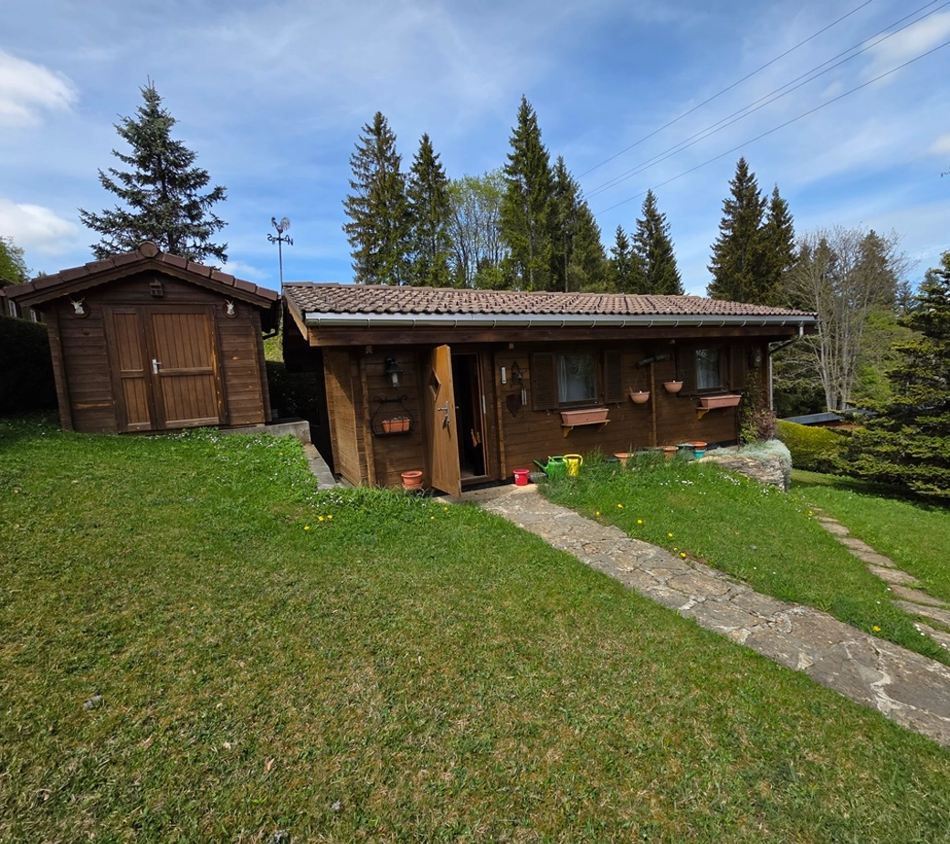 Deux chalets implantés sur une vaste parcelle ensoleillée