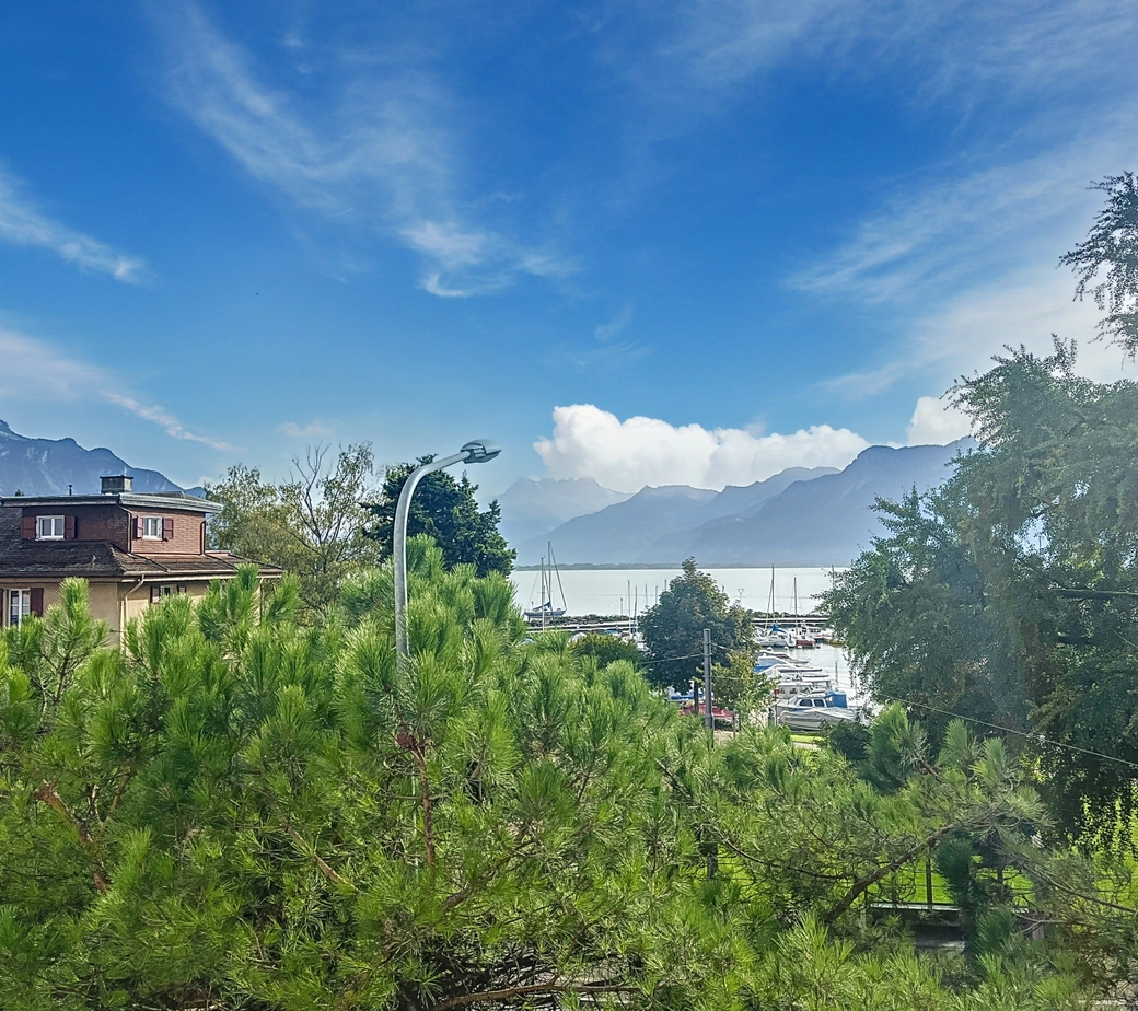 Appartement avec 2 balcons et face au port de Clarens