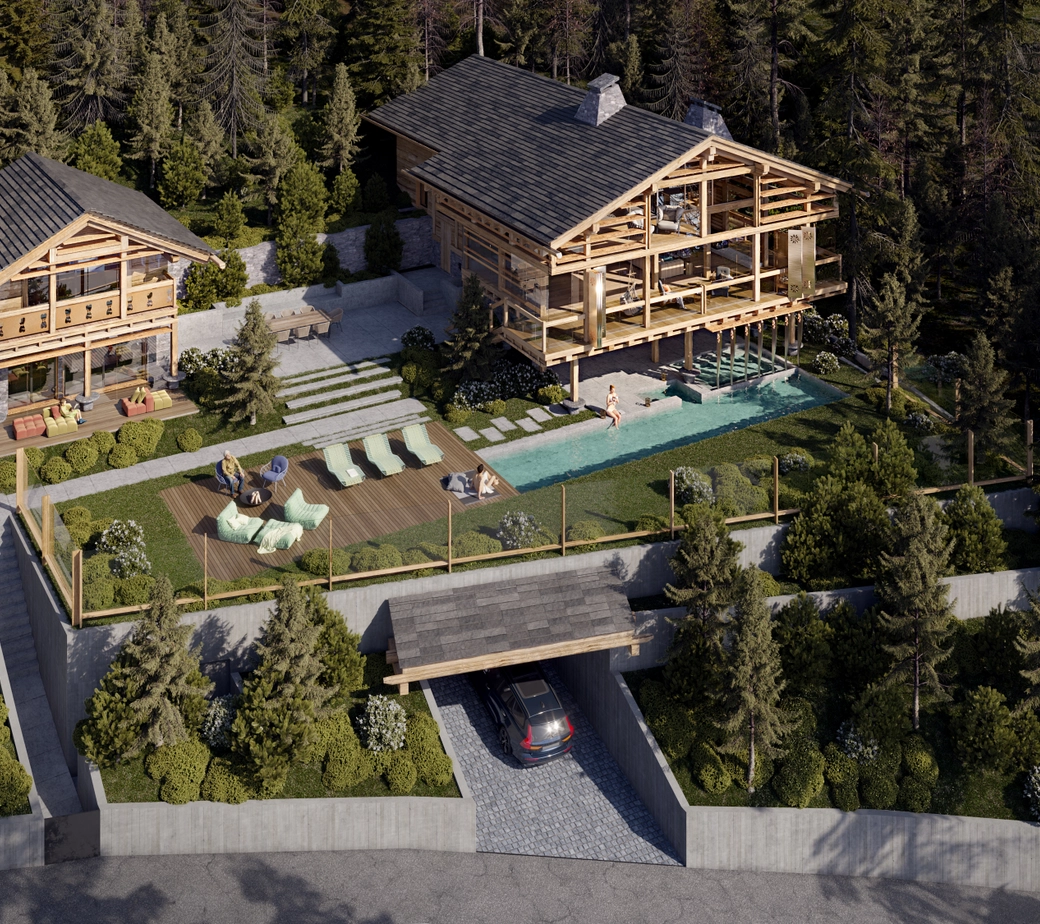 Chalet d'Exception en cours de construction – Élégance Alpine et Vue Panoramique