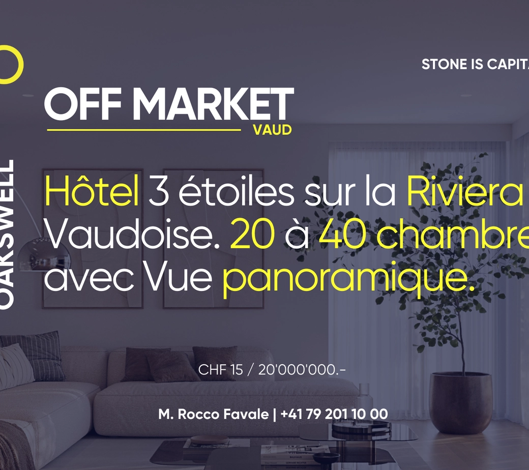 Invest in the Vaud Riviera – Two High-Potential 3-Star Hotels