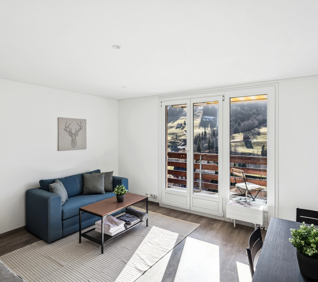Gemütliche 1.5 Zimmer Wohnung mit Bergsicht