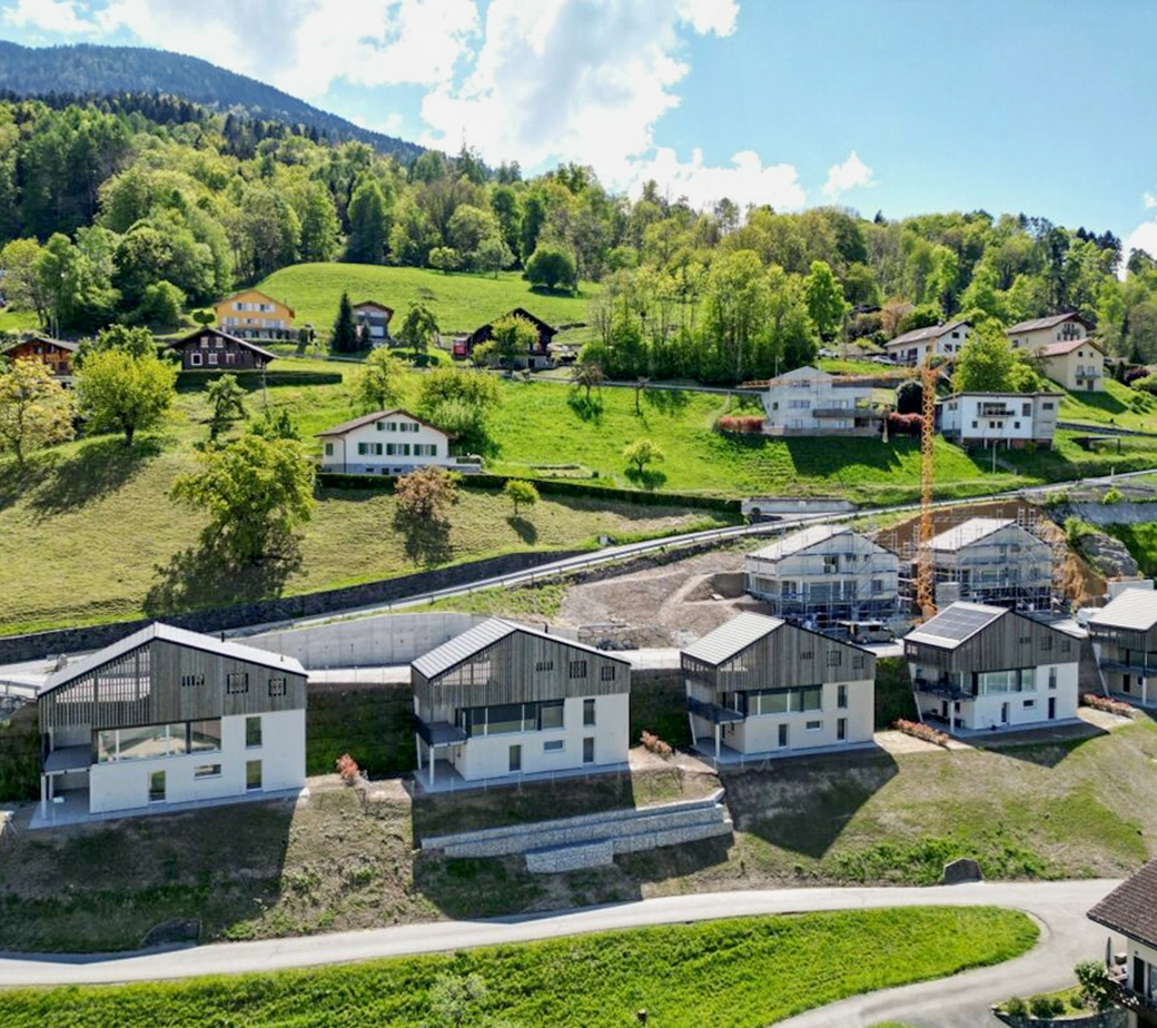 Villa individuelle de 4,5 pièces avec belle vue sur la plaine.
