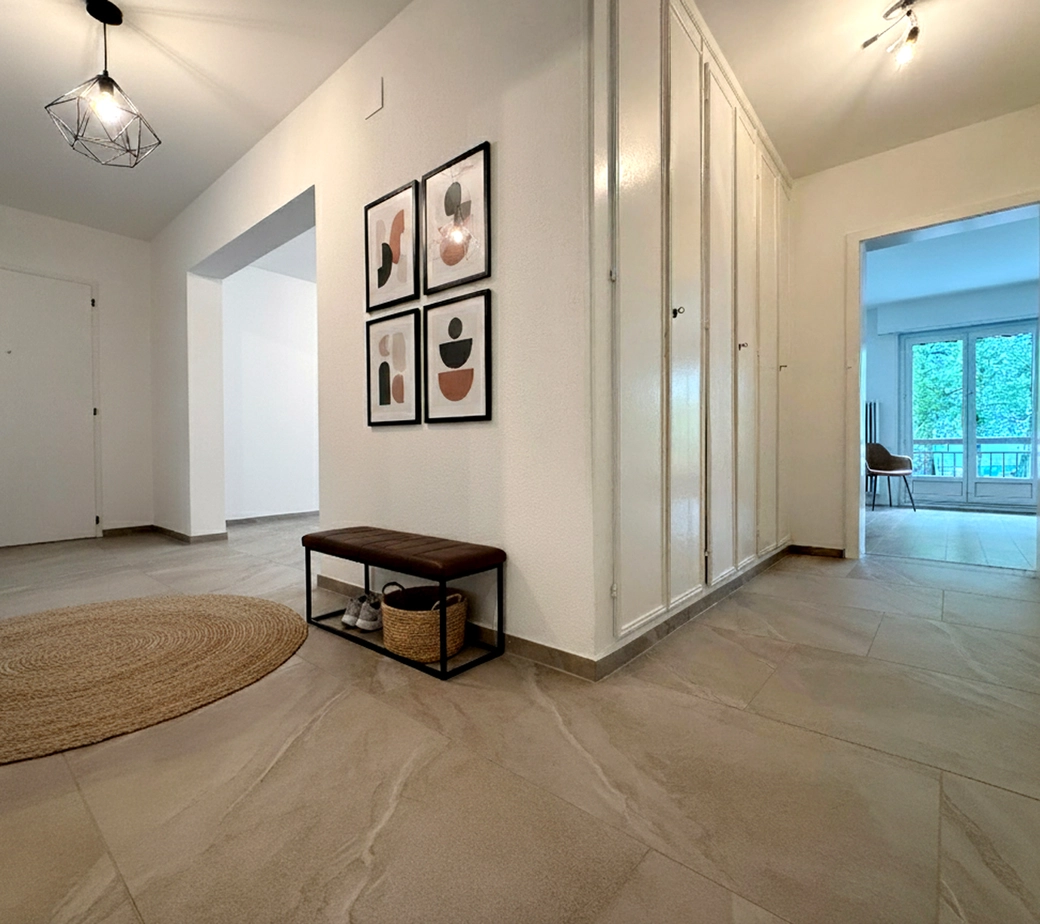 Appartement de 4,5 pièces avec balcon rénové et loué.