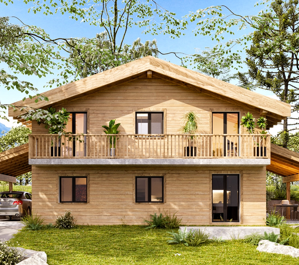 Chalet familial individuel de 4,5 pièces.