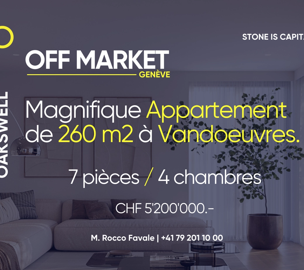 OFF MARKET - Appartement 260m2 - 4 chambres – Résidentiel et Sécurisé