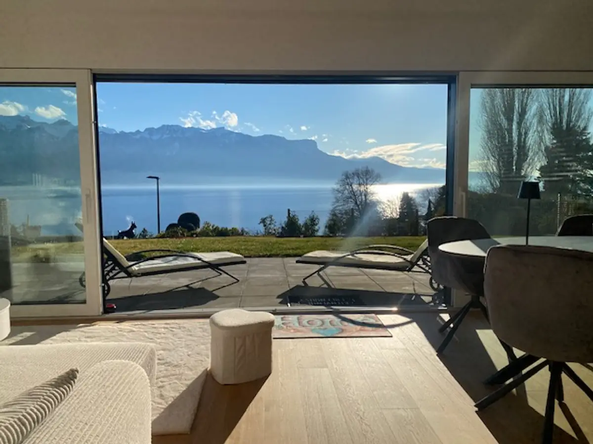 3,5 pièces avec terrasse et vue imprenable sur le lac Léman