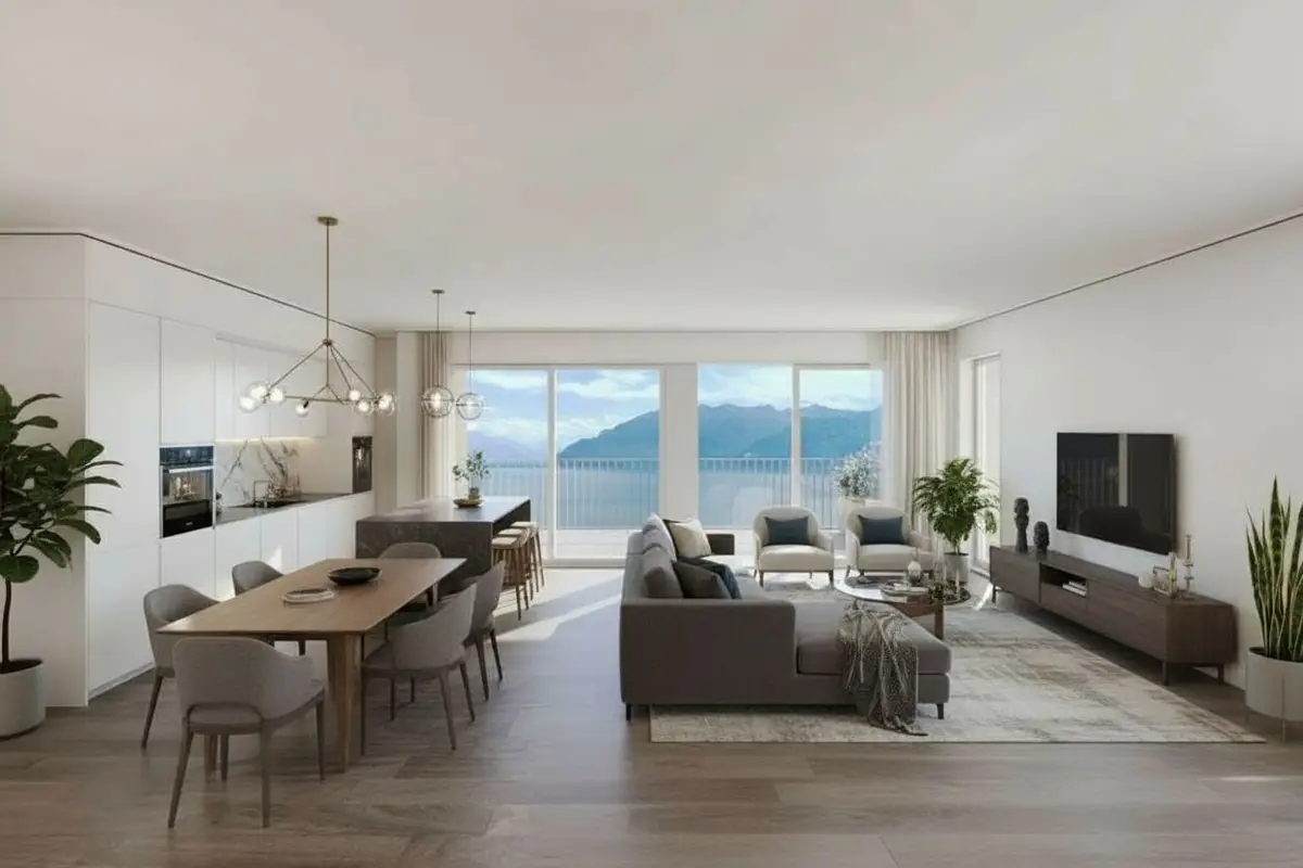 Neuf et lumineux : rez de jardin avec vaste terrasse et vue ouverte