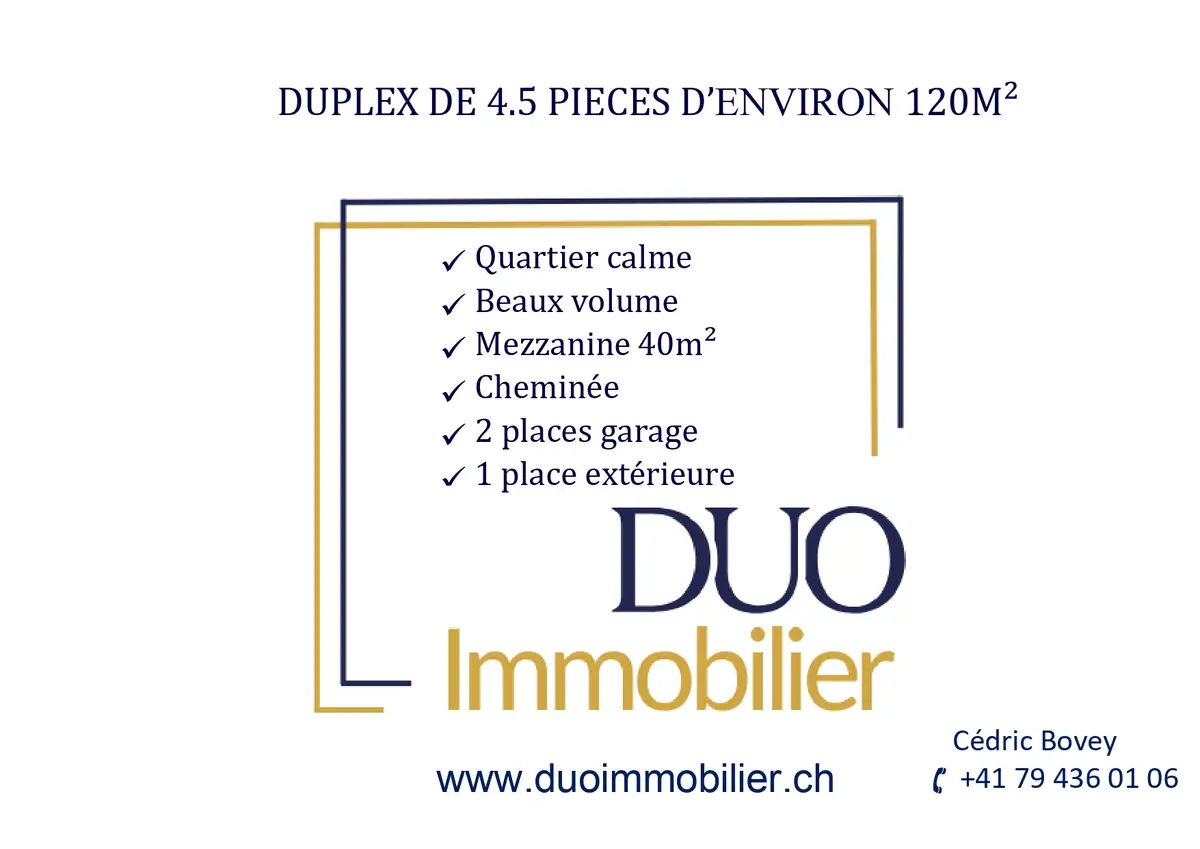 Spacieux duplex de 4,5 pièces