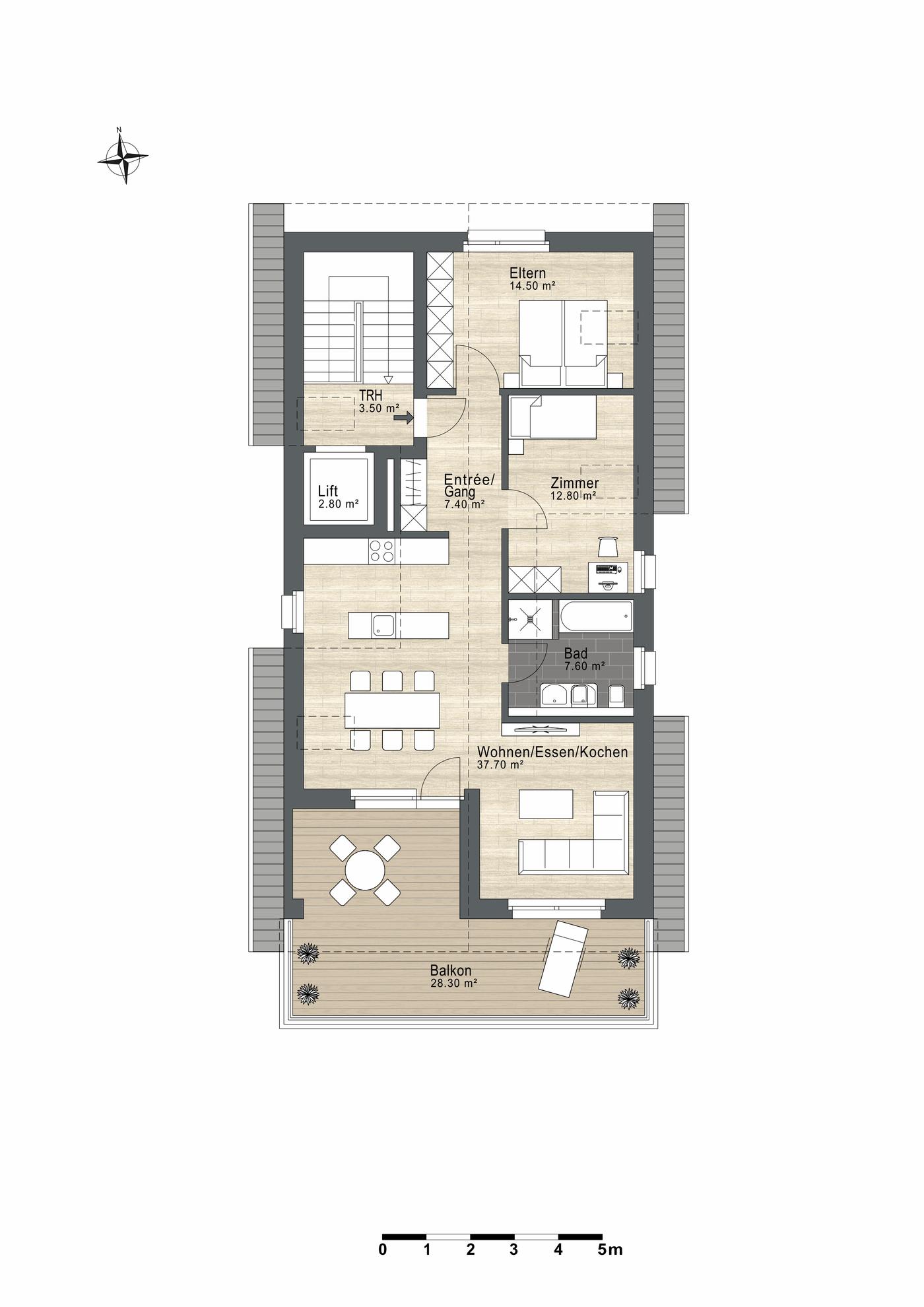 Grundriss Attikageschoss
