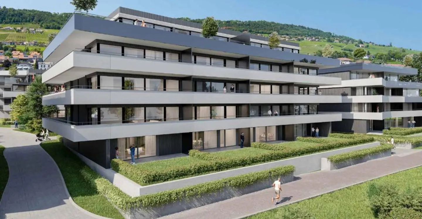 Wunderschöne neue 4,5-Zimmer-Wohnung mit großem Balkon und herrlichem Blick! - Foto 3 von 6