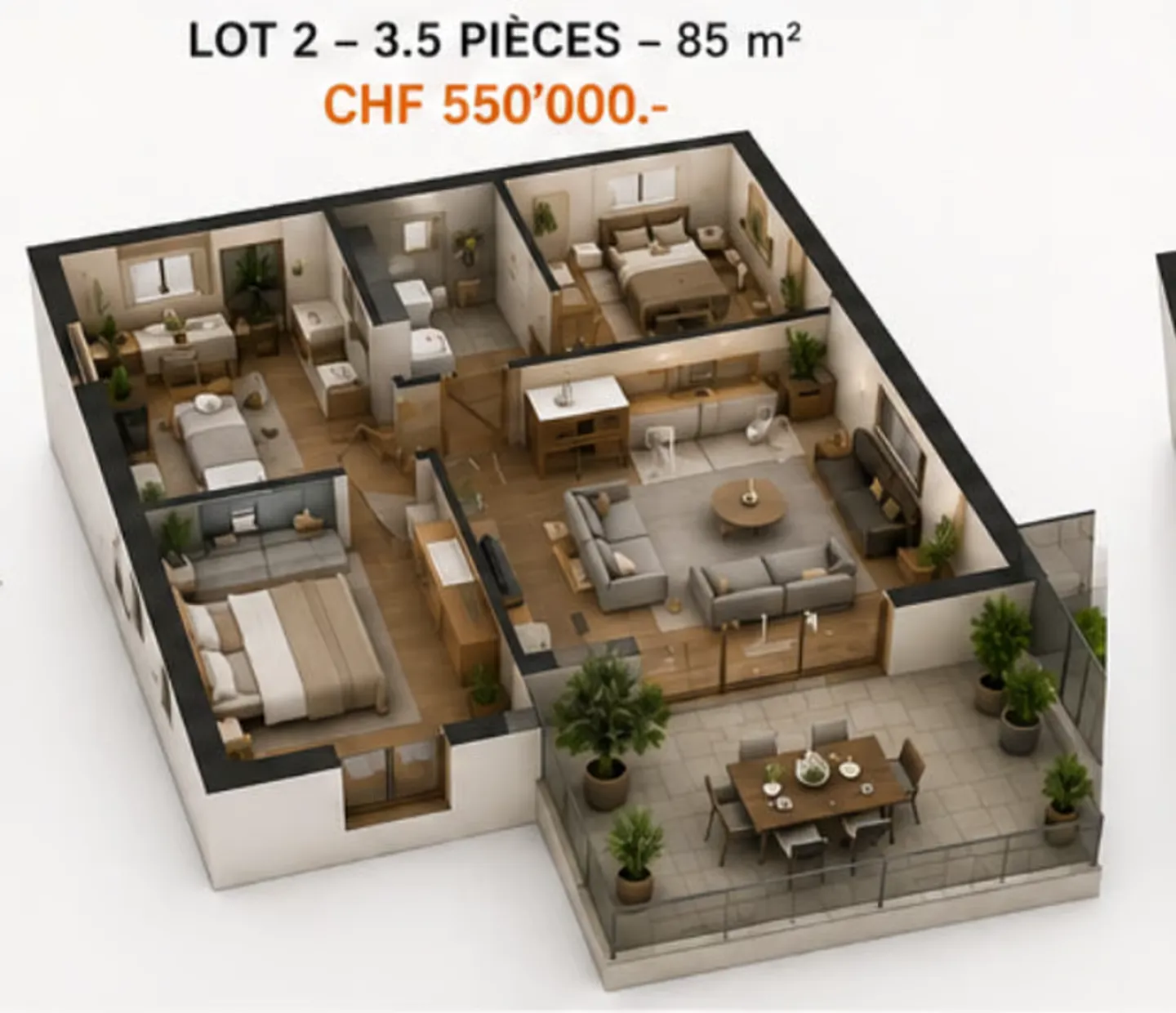 Außergewöhnliches Immobilienprojekt im Herzen von Cheiry / 6 PPE-Wohnungen - Foto 3 von 10