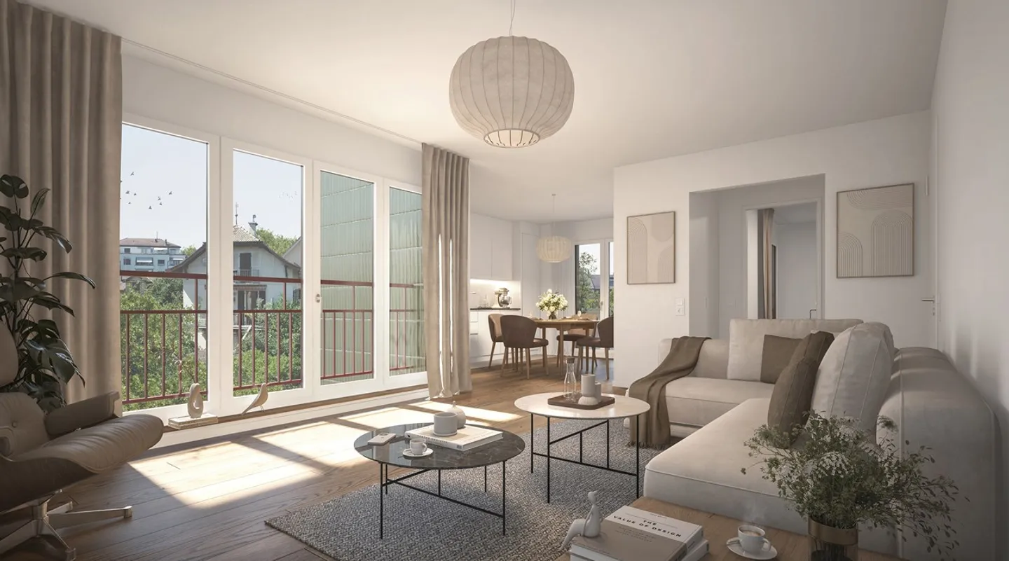 Pré-en-Ville - B102 - Neu 3,5-Zimmer-Wohnung ideal gelegen - Foto 6 von 12