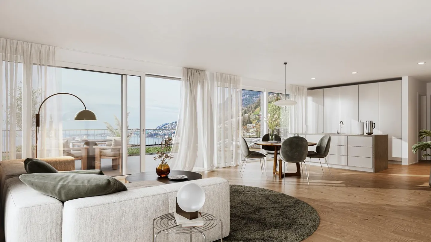 CASA RIVIERA A VITZNAU ELEGANTI APPARTAMENTI AL PIANO TERRA DI 4.5 STANZE IN... - Foto 4 di 11