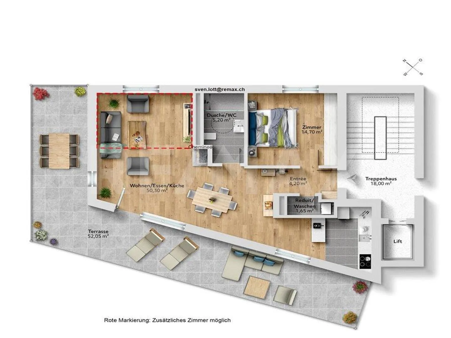 2 ½-Zimmer-Attikageschoss Wohnung  stilvoll wohnen über den Dächern - Foto 10 von 10