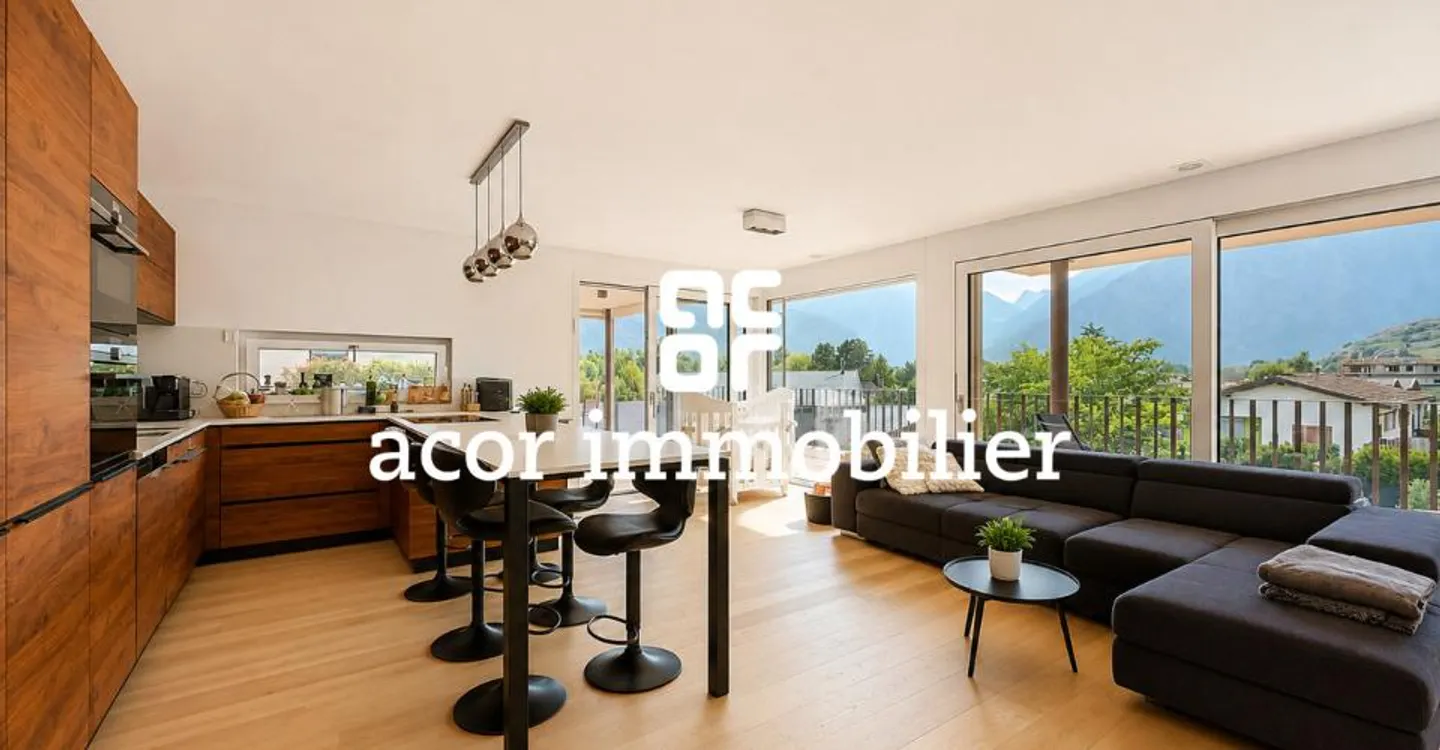 Attique 3.5 pièces d'exception à Fully avec terrasse XXL et jacuzzi - Photo 4 sur 6