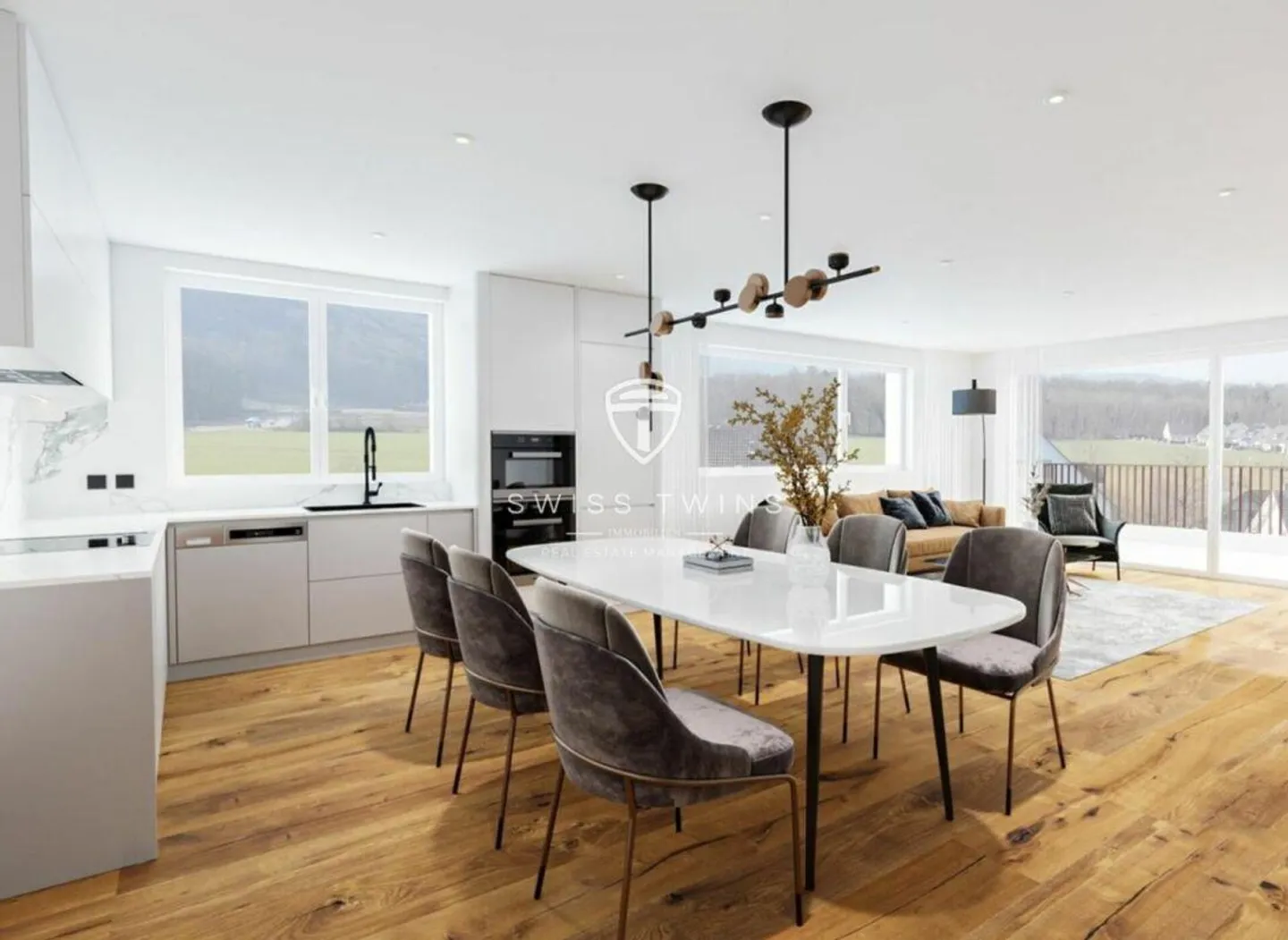 Appartement lumineux de 4,5 pièces avec terrasse à Zweidlen à louer - Photo 2 sur 8