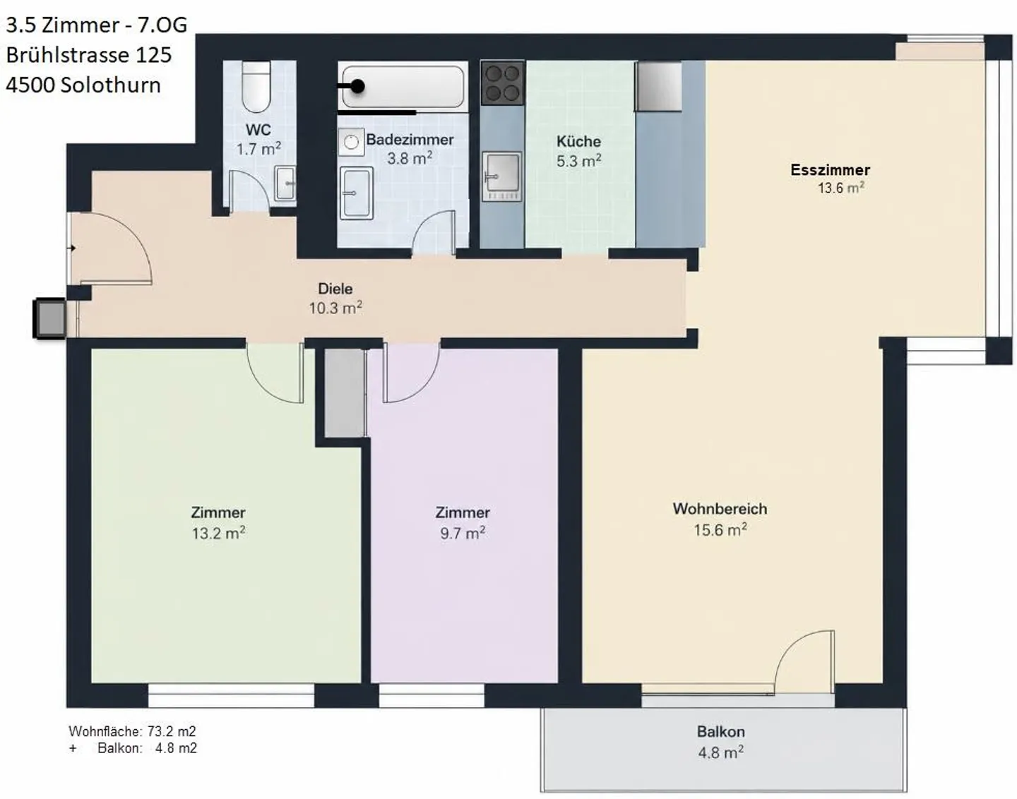 Appartement 3,5 pièces - dernier étage avec vue imprenable/balcon - Photo 19 sur 19