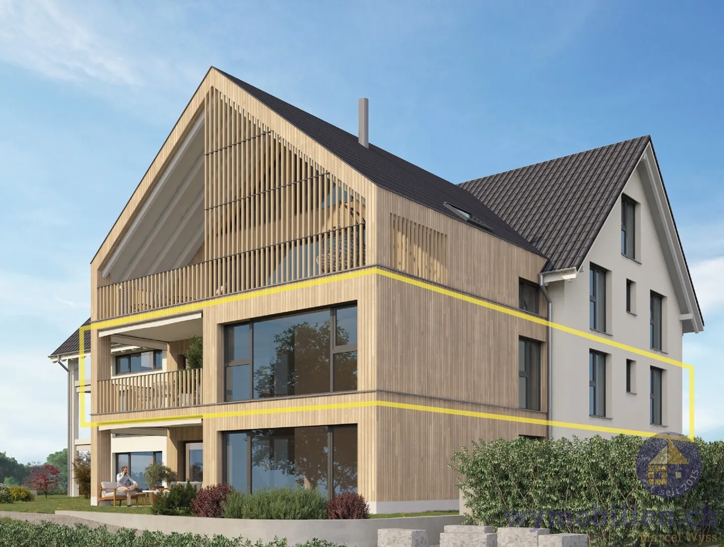 Modernes Apartment in Aefligen - Foto 4 von 12