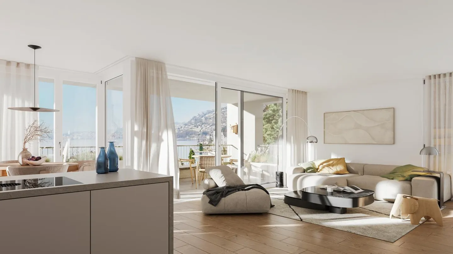 CASA RIVIERA A VITZNAU ELEGANTI APPARTAMENTI DI 4.5 STANZE AL 2° PIANO NEL VILLAGGIO - Foto 5 di 11