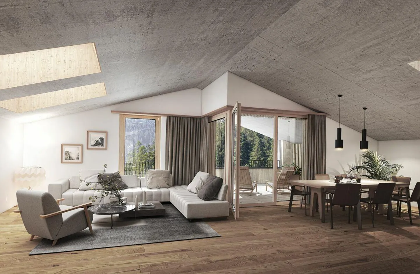 Charming penthouse with modern flair in idyllic location - Photo 3 of 3