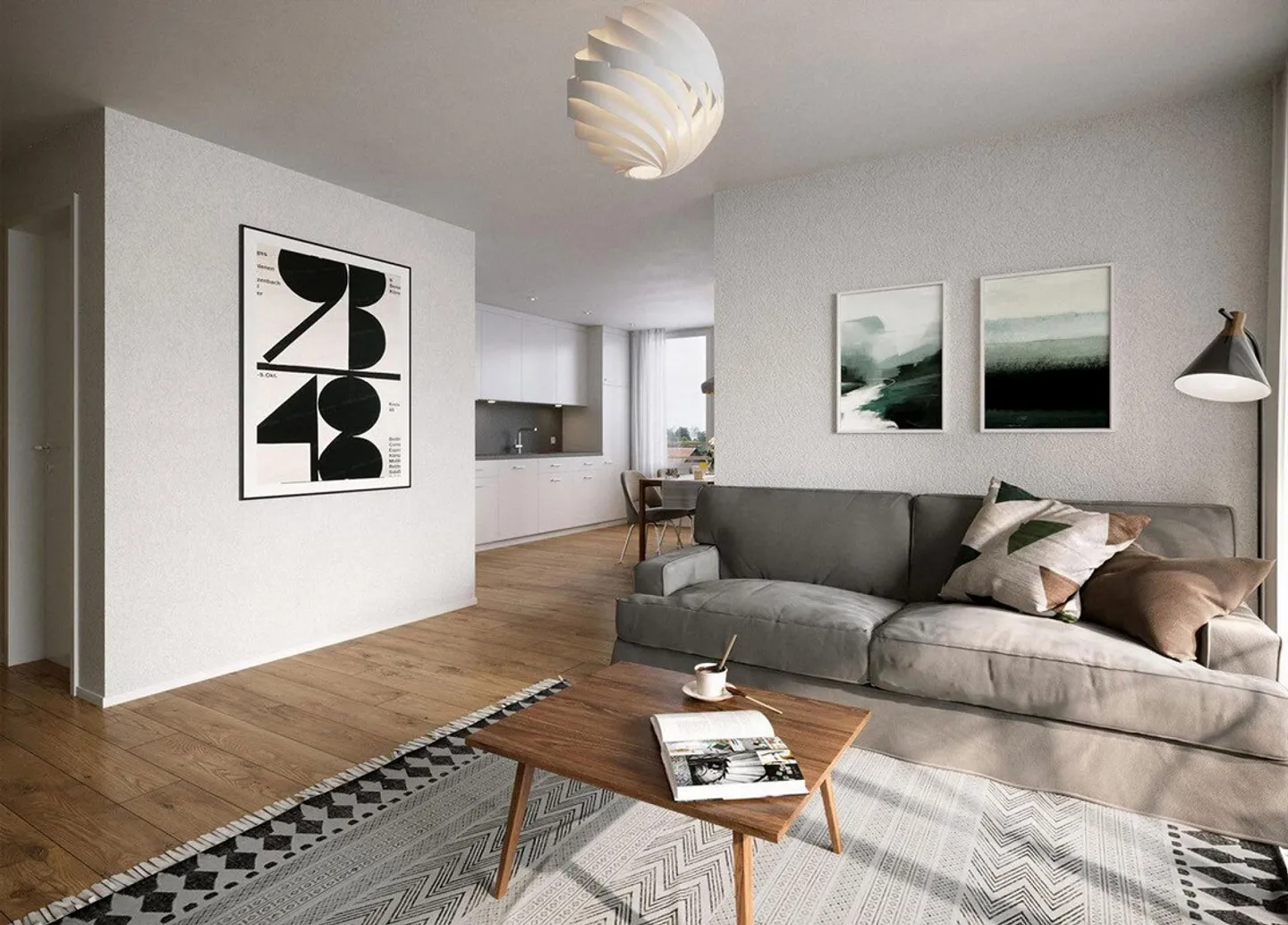 Moderno appartamento di 3,5 stanze con balcone e vista sul verde - Foto 3 di 8