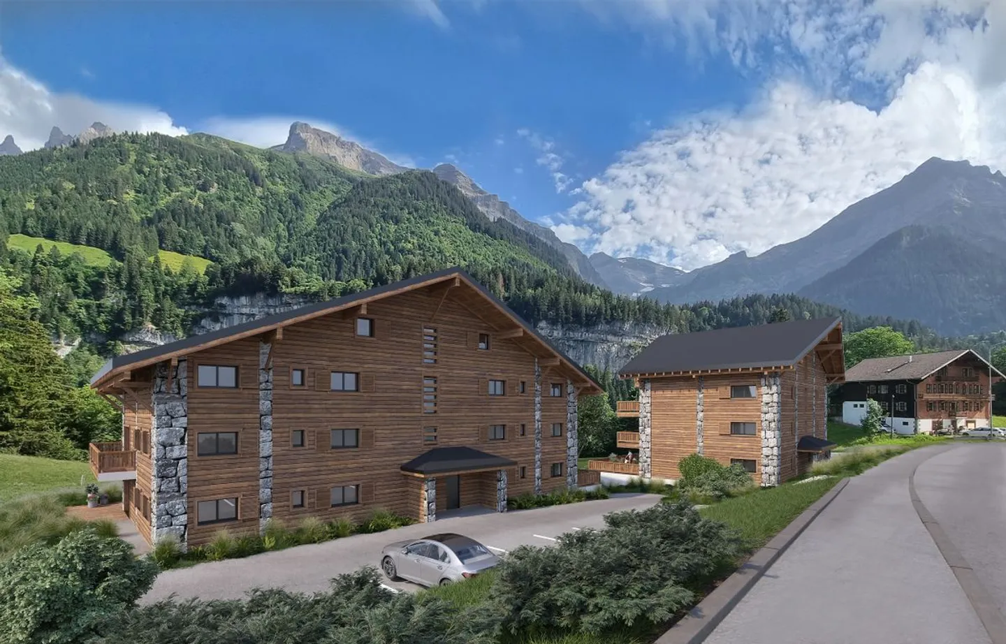 Neue 4,5-Zimmer-Wohnung in Champéry - Hauptwohnsitz - Verkauf nach Plan - Foto 2 von 5