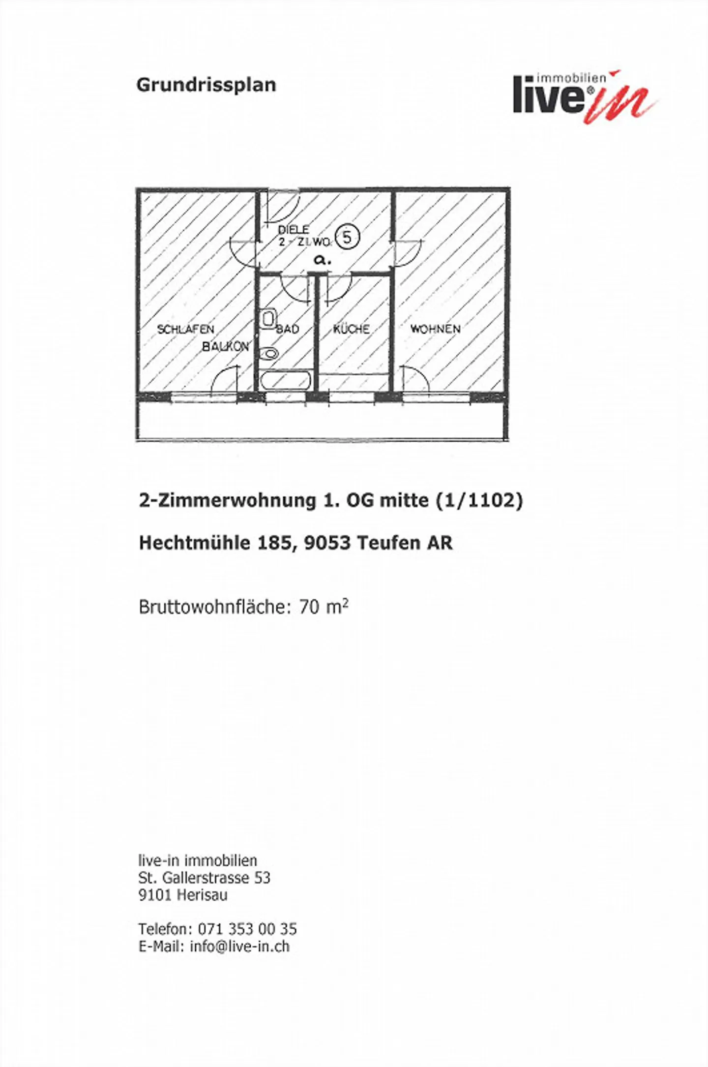 Cozy, modern 2-room apartment in Teufen! - Photo 6 of 7