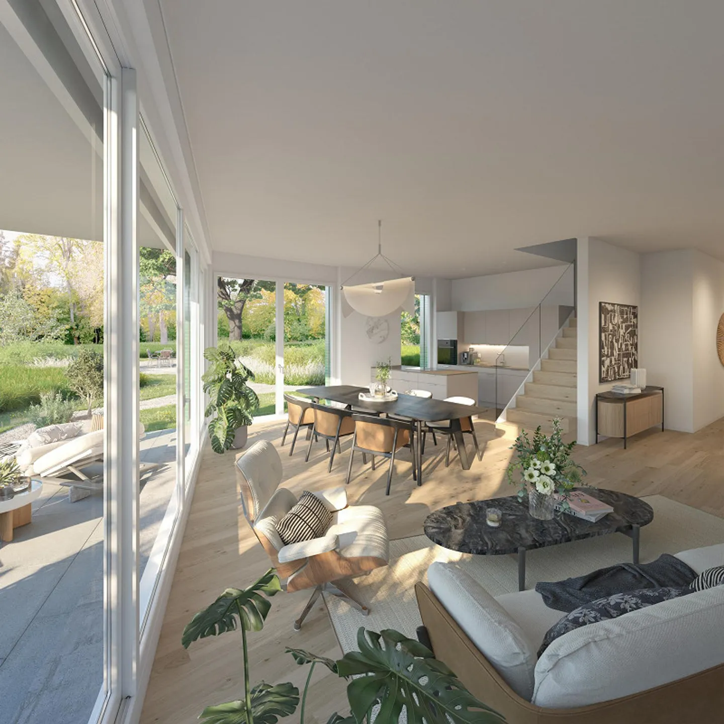 Moderne Gartenwohnung im Split-Level-Design - Foto 3 di 4