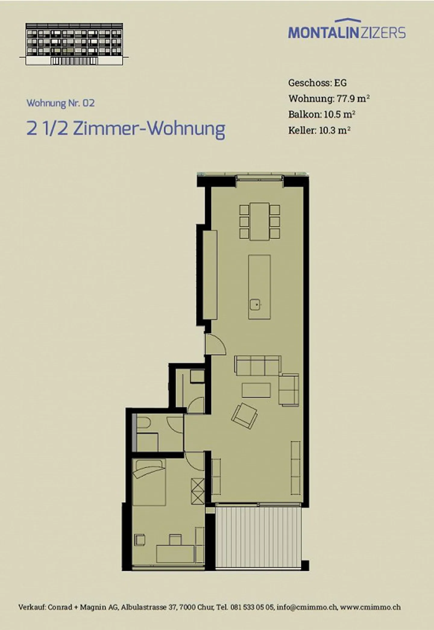 Charming 2.5 Room Apartment - Photo 10 of 10