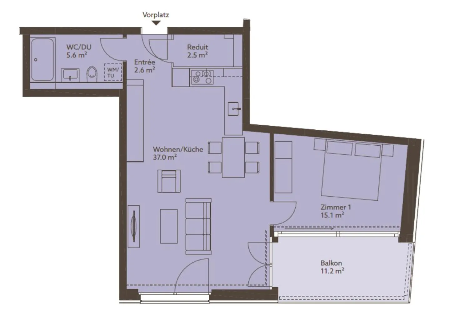 Wohntraum über den Dächern von Root - 2.5-Zimmer an Top-Lage - Photo 9 of 9