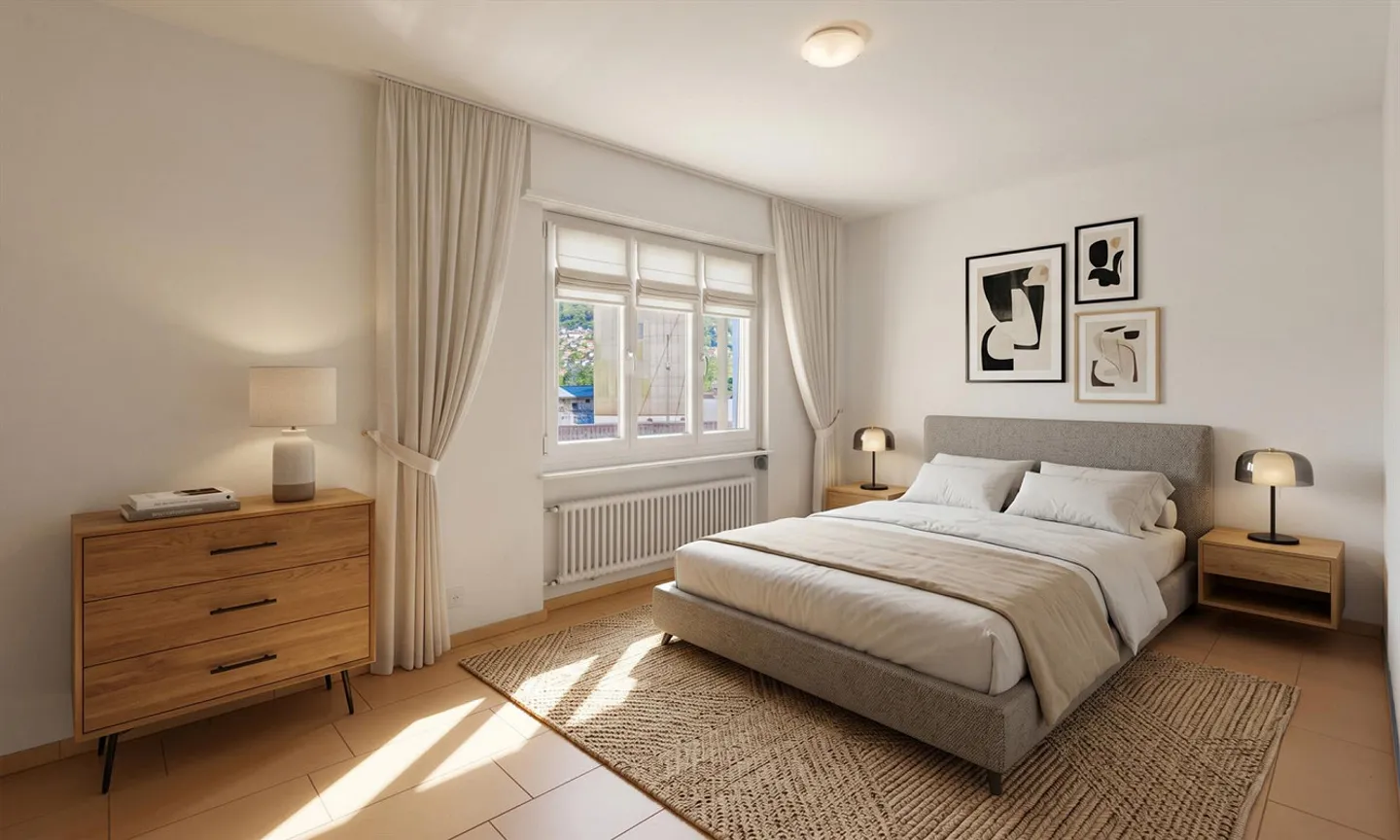 GROSS UND MODERN 3.5 ZIMMER VOLLSTÄNDIG RENOVIERT IN TAVERNE - Foto 5 von 8