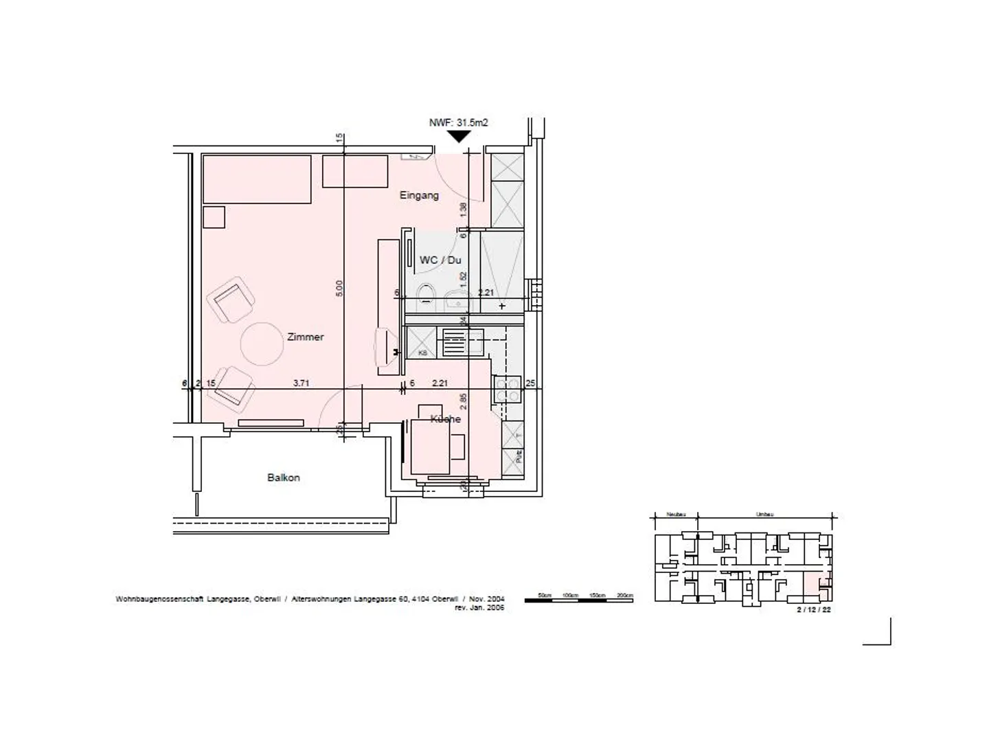 Appartement de retraite au centre d'Oberwil - Photo 1 sur 3