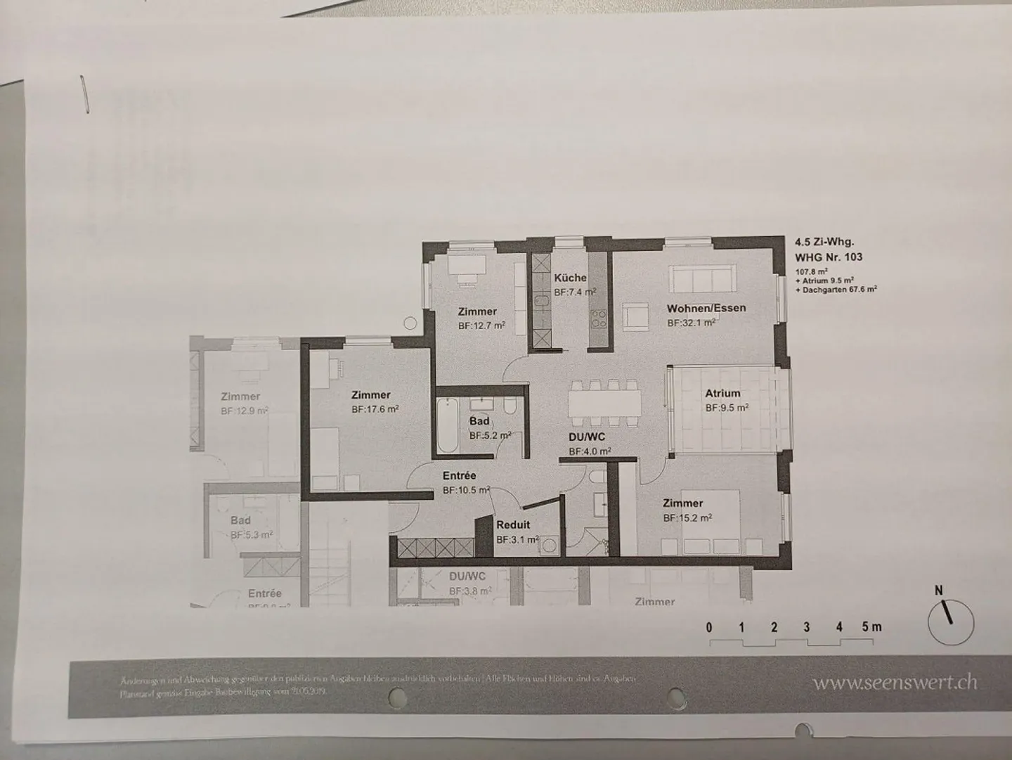 Appartement en copropriété de 4,5 pièces, 1er étage avec atrium et terrasse sur le toit - Photo 11 sur 15