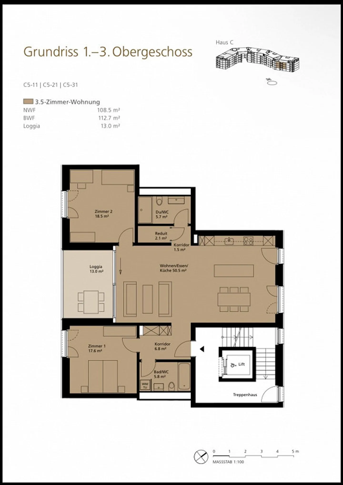 Moderne 3½-Zimmer-Wohnung mit grosszügigem Wohnbereich - Foto 2 di 19