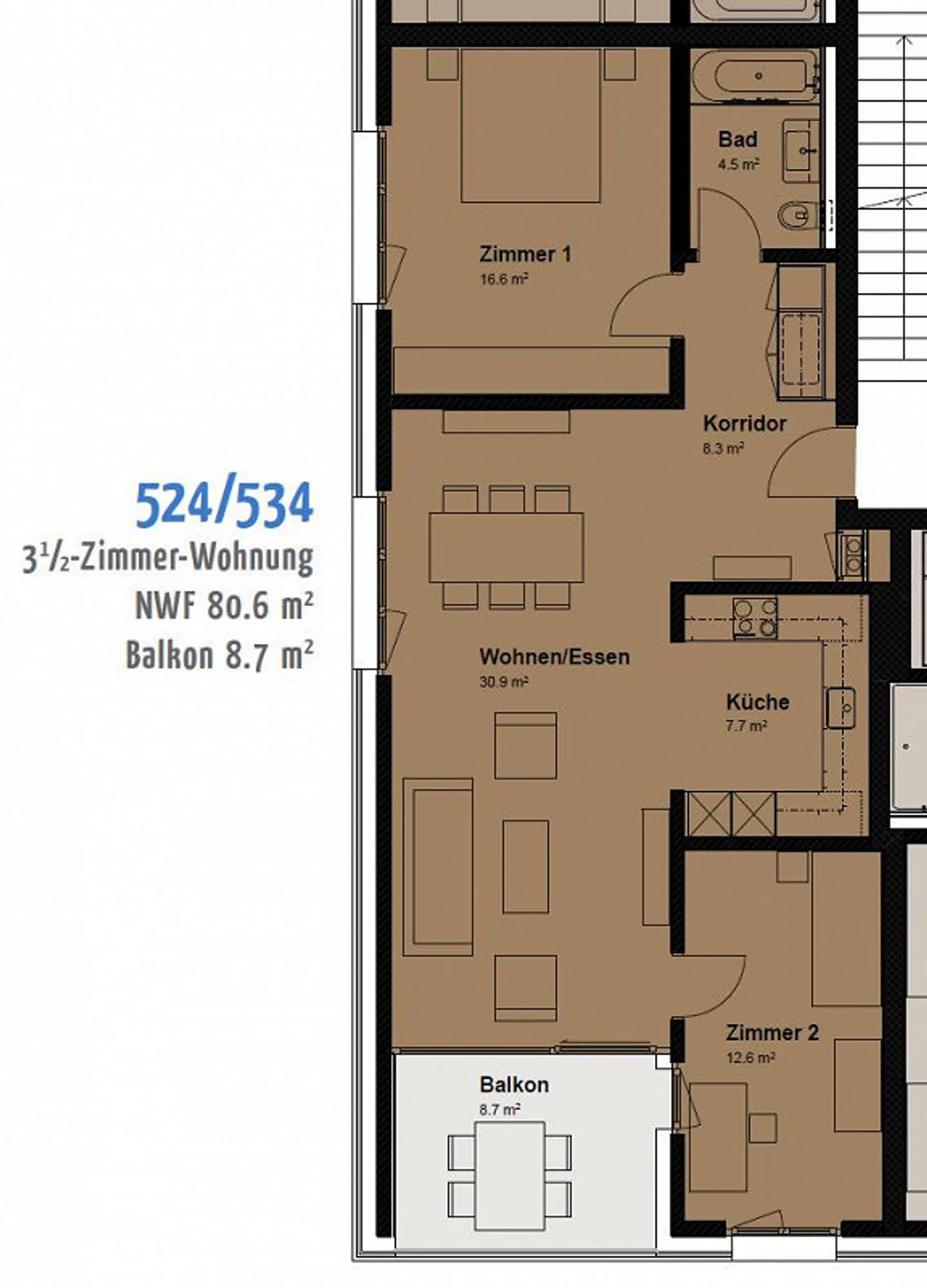 Modernes Apartment im Mythenhof - Foto 12 von 12