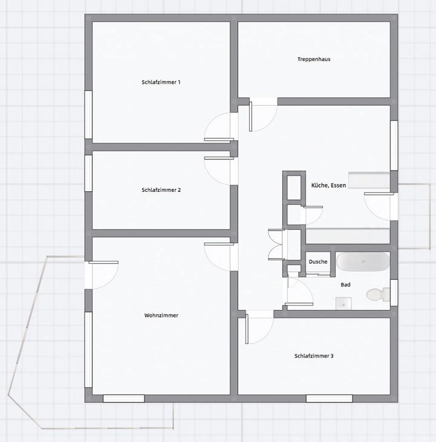 Appartement lumineux et calme de 4 1/2 pièces au 3ème étage - Photo 9 sur 9