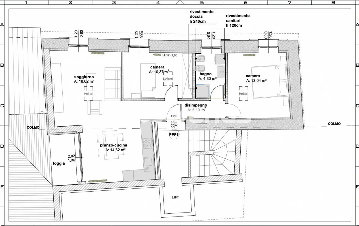 Rancate, 3.5 Room Attic Apartment with Balcony and Nearby Services - Photo 2 of 3