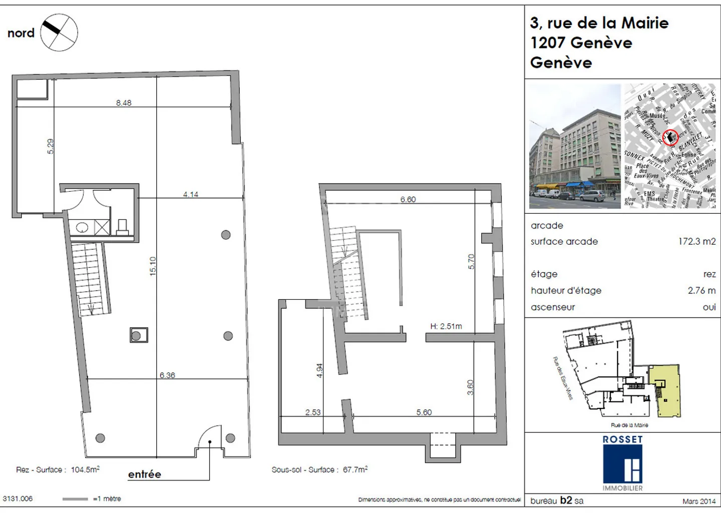 Arcade of about 94 m² including 70 m² in the basement - Photo 2 of 2