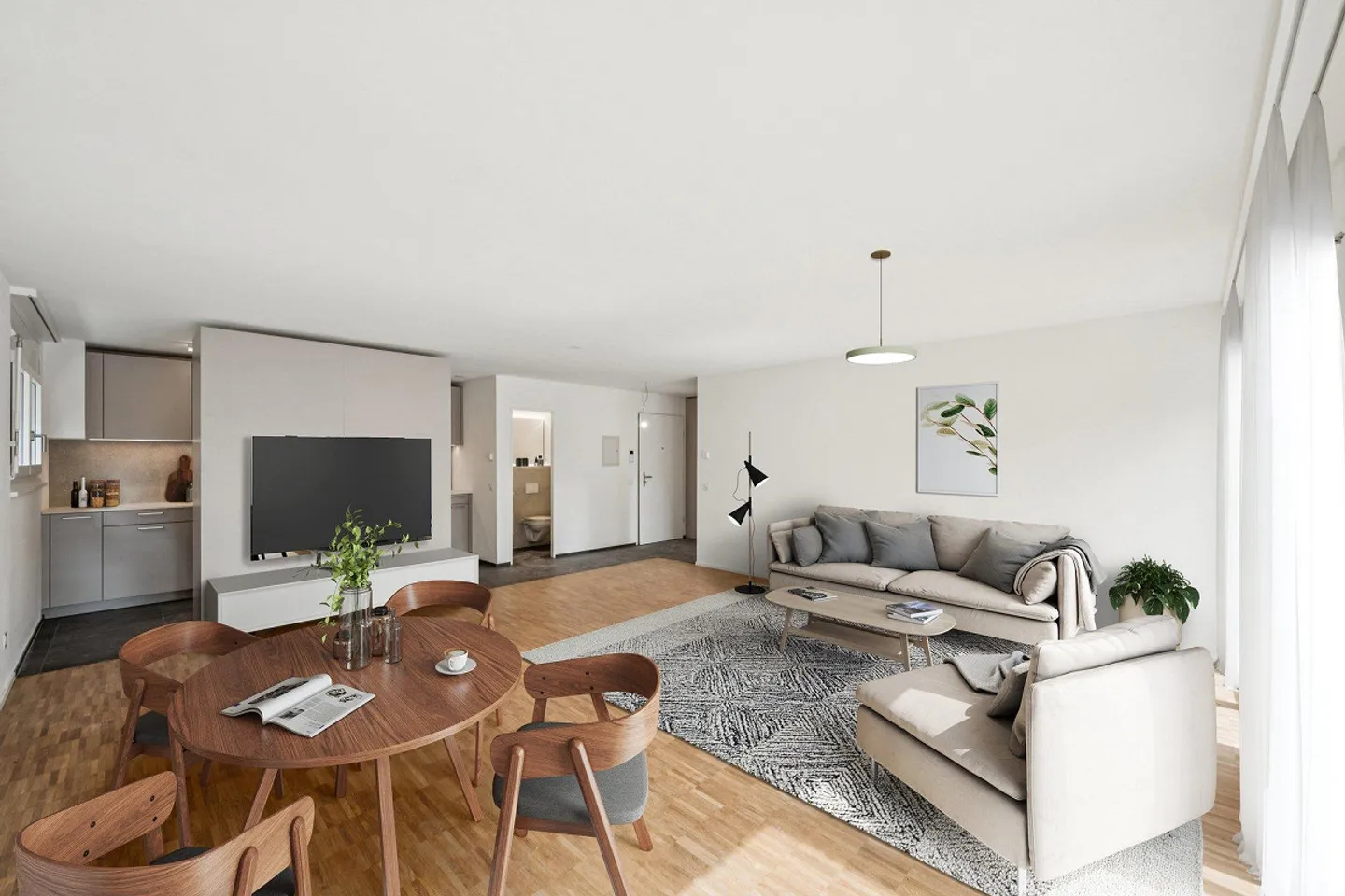 Première occupation après rénovation - appartement spacieux avec terrasse - Photo 1 sur 7