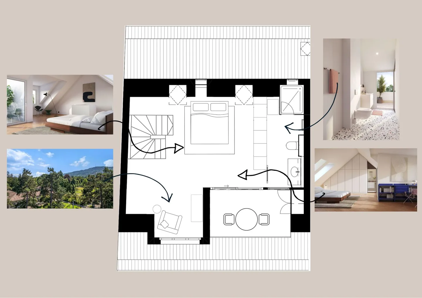 Stylische Maisonette im Kreis 3 - Foto 11 von 12